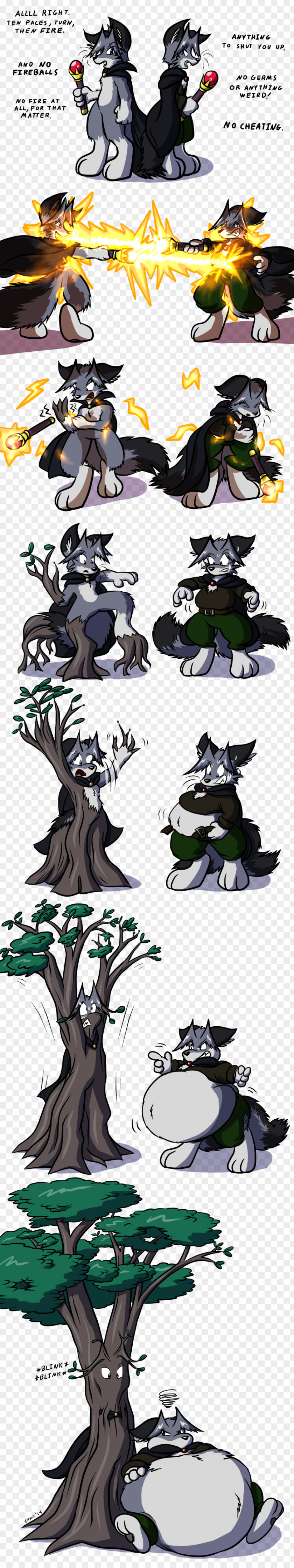 Tree Cartoon Character Font PNG