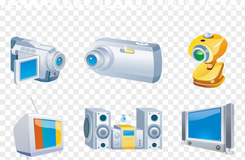 Vector Electronic City Promotions Video Camera Icon PNG