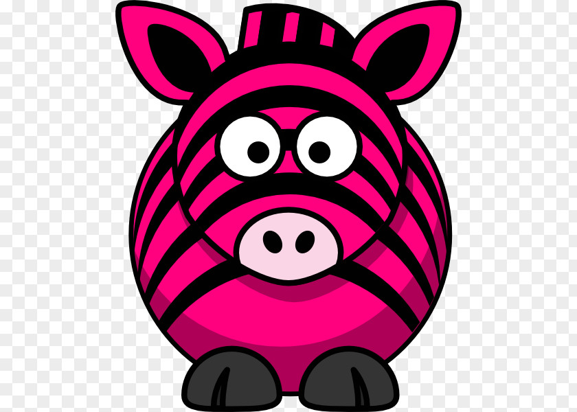 Animated Zebra Cliparts Pink Clip Art PNG