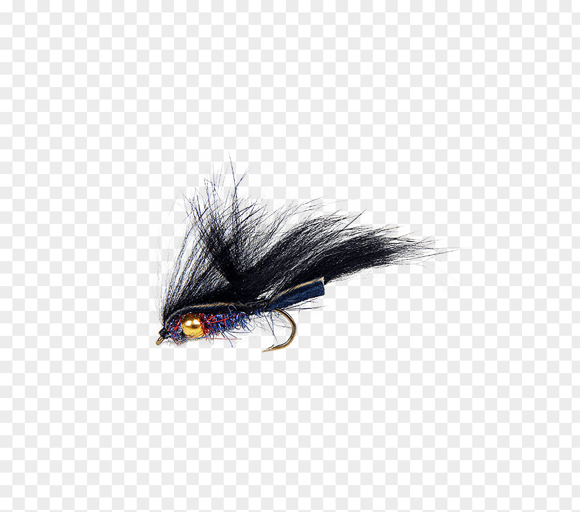 Fly Fishing Streamers Bait Black M PNG