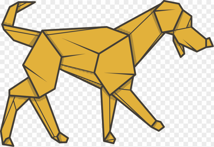 Origami Dog Mammal Carnivora Canidae Art PNG