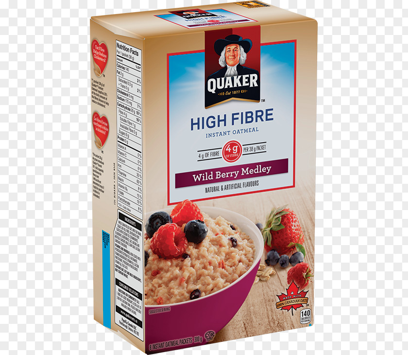 Wild Berry Quaker Instant Oatmeal Breakfast Cereal Oats Company @Quaker PNG