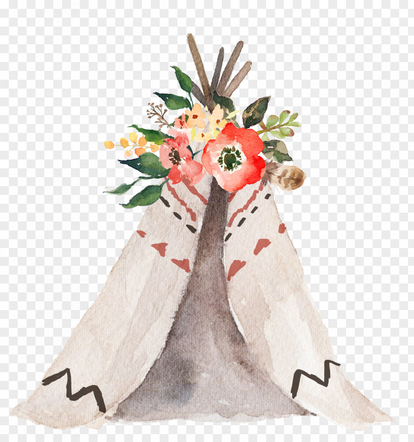 Beautiful Flowers Sen Department Wedding Invitation Boho-chic Logo Tipi PNG