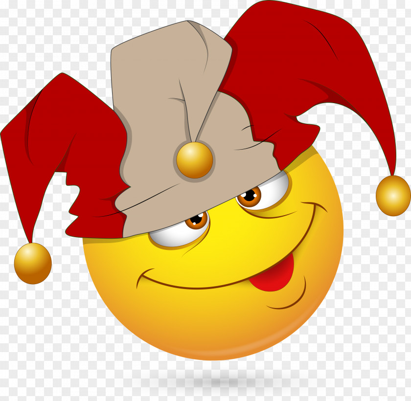 Clown Jester Cap And Bells Emoticon Clip Art PNG