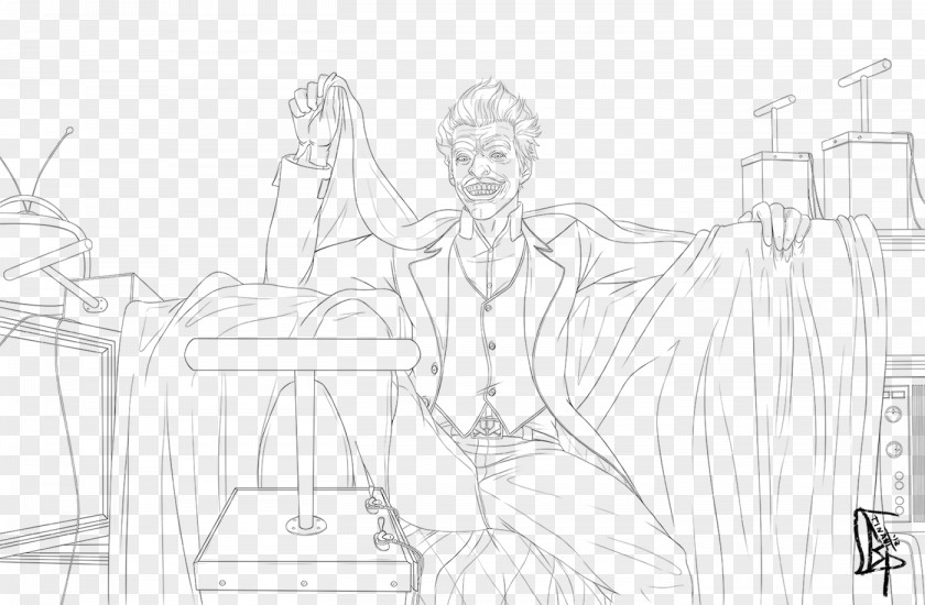 Batman Arkham Origins Batman: Joker Line Art Drawing PNG