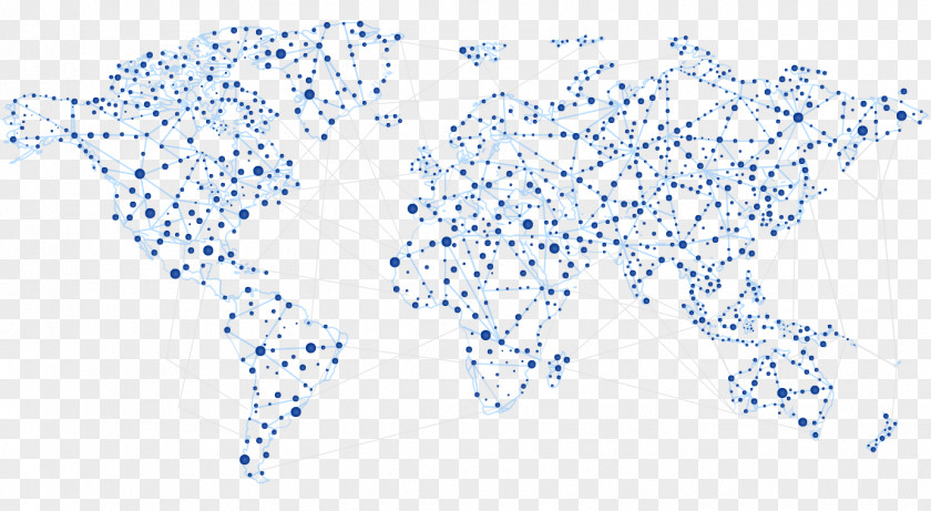 Connections World Map Globe PNG