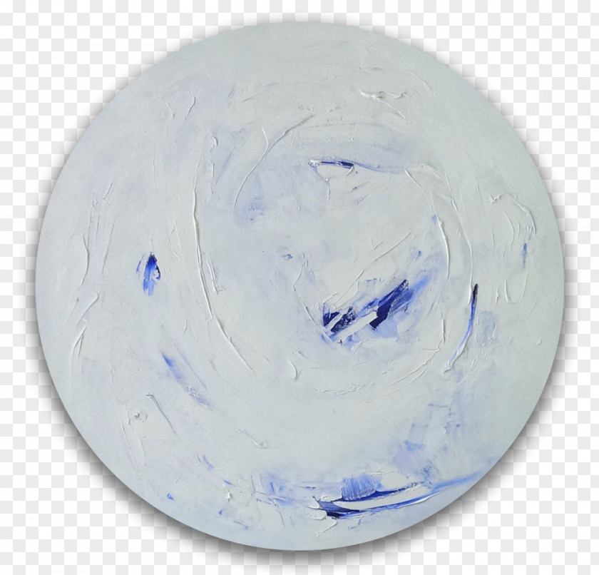 Throat Chakra Plate Cobalt Blue And White Pottery Porcelain PNG