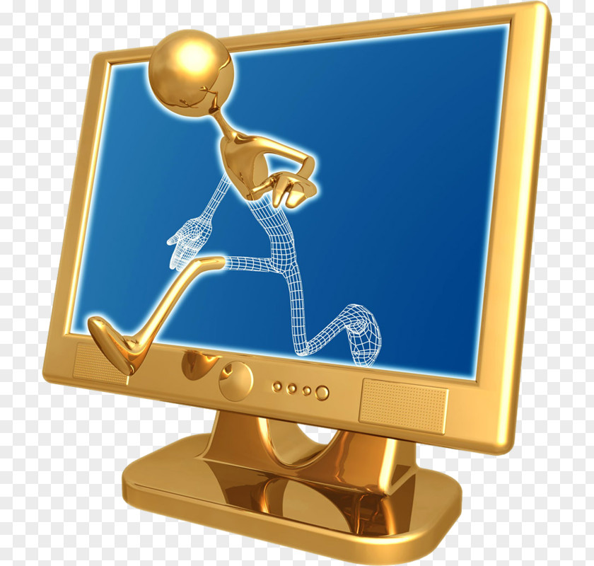 Who Escaped The Monitor 3D Computer Graphics Animation Clip Art PNG