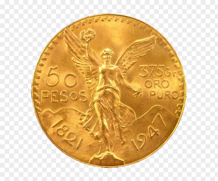 Gold Coin Centenario Bullion Mexican Peso PNG