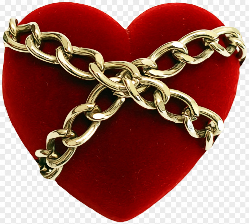 Red Chain Jewellery Heart Bracelet PNG