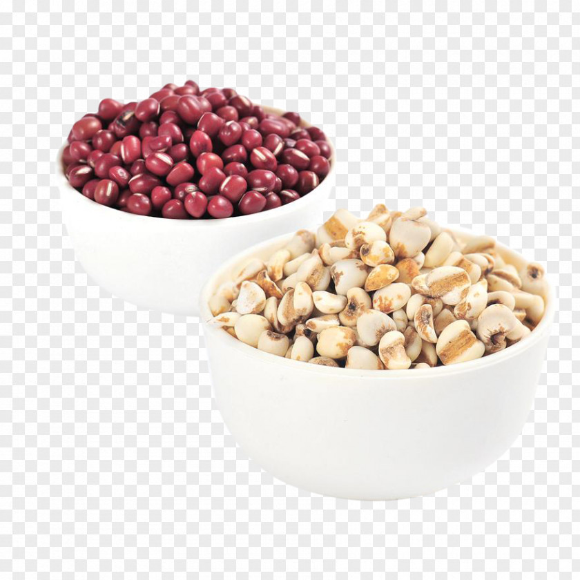 White Bowl Of Barley Rice Tea Adlay Congee Adzuki Bean Food PNG
