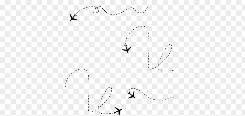 Airplane Flight Halftone Clip Art PNG