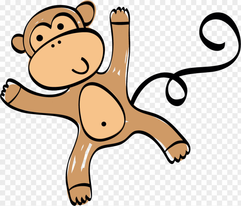 Cute Cartoon Monkey Clip Art PNG