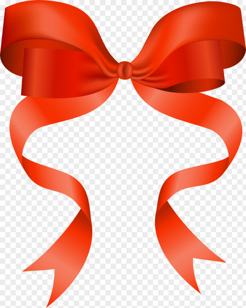 Painted Red Bow Ribbon Euclidean Vector Clip Art PNG