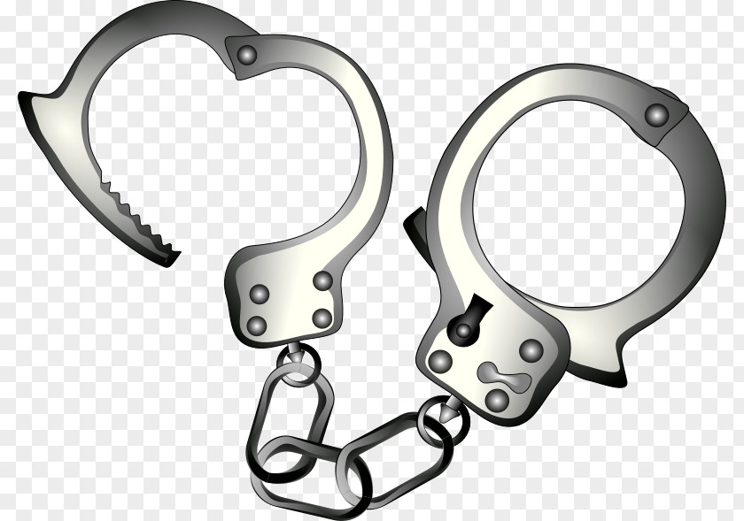Grey Handcuffs Clip Art PNG