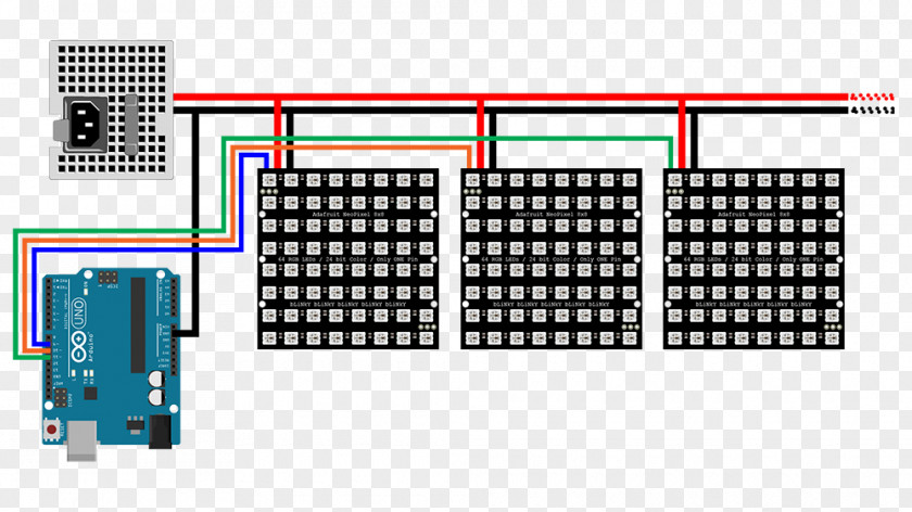 Matrix Code Arduino Electronics Adafruit Industries Microcontroller Display Device PNG