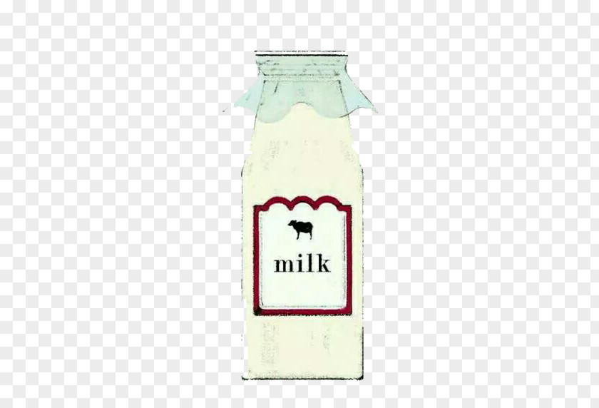 Milk Bottle Picture Material Cattle Illustration PNG