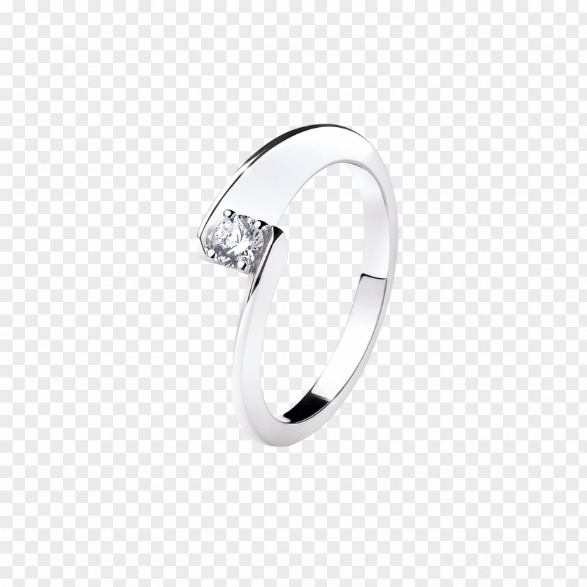 Jewellery Solitaire Diamond Białe Złoto Wedding Ring PNG