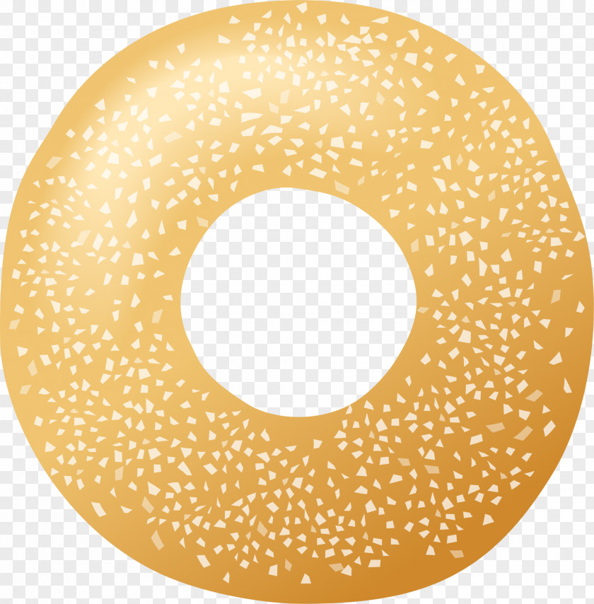 Yellow Sesame Donut Doughnut Clip Art PNG