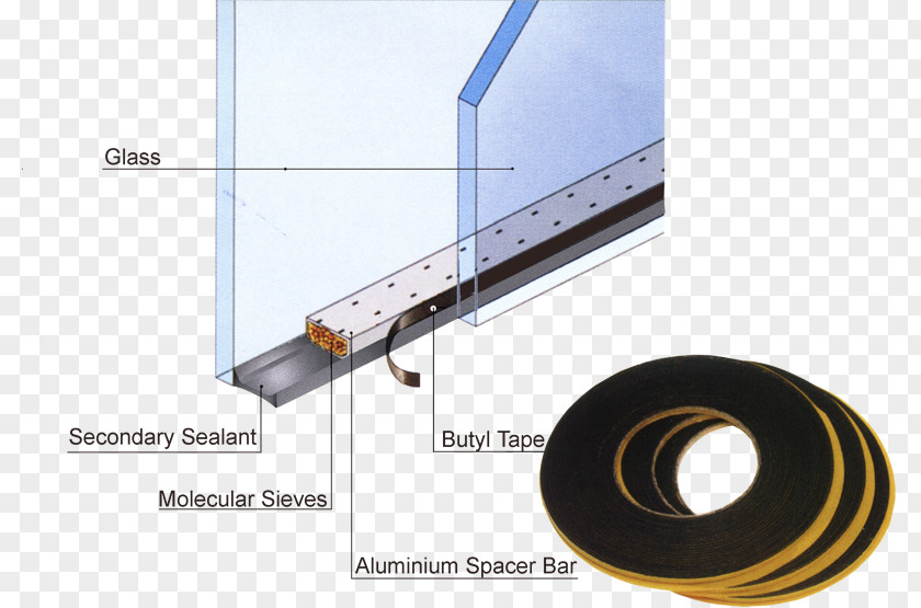 Butyl Adhesive Tape Window Rubber Insulated Glazing Seal Glass PNG