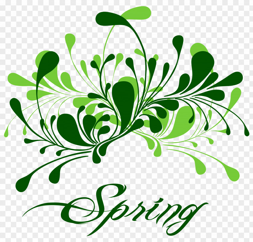 Green Spring Decor Clipart Break Clip Art PNG
