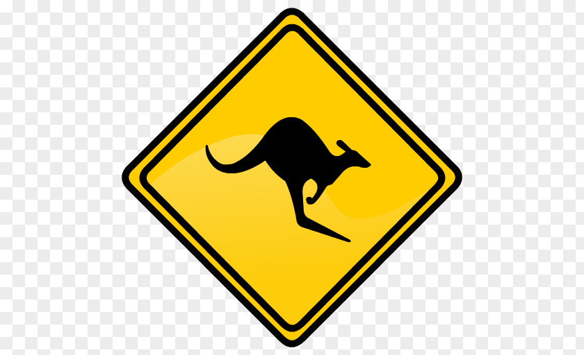 Kangaroo Warning Sign Clip Art PNG