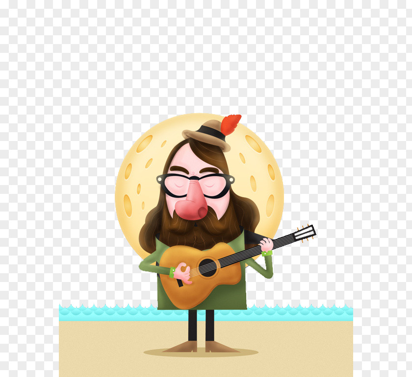 Playing The Guitar Next Month Cartoon Download Illustration PNG