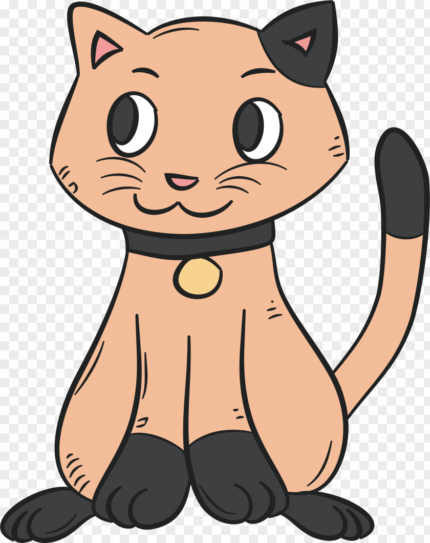 Cute Cat Kitten Whiskers Clip Art PNG