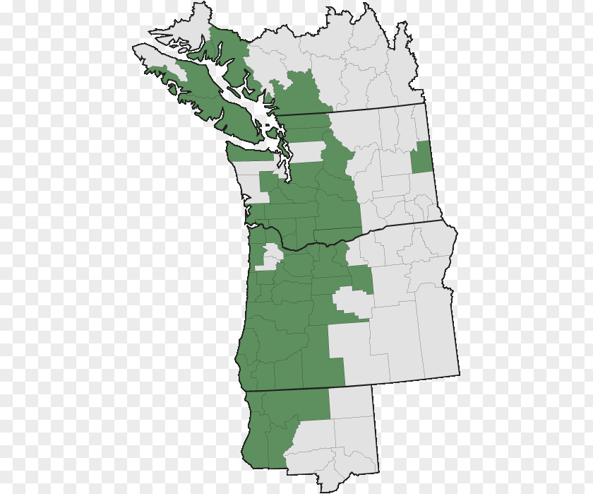 Map Pacific Northwest Evergreen Huckleberry Vaccinium Parvifolium PNG
