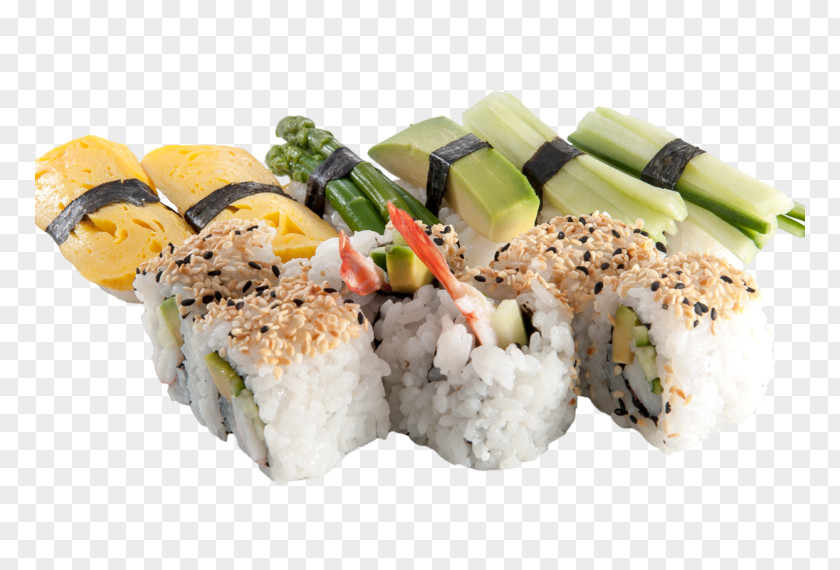Sushi California Roll Gimbap Sashimi Japanese Cuisine PNG