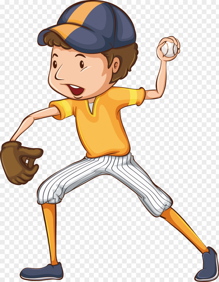 Youth Baseball Open Drawing Player Illustration PNG