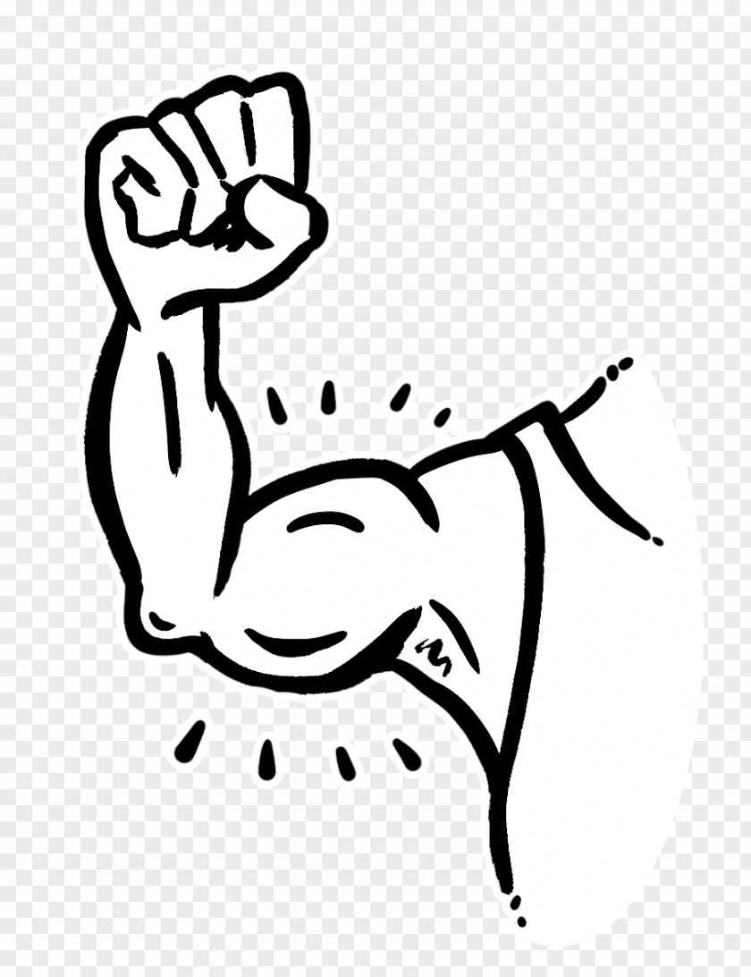 Arm Muscle Drawing Line Art PNG