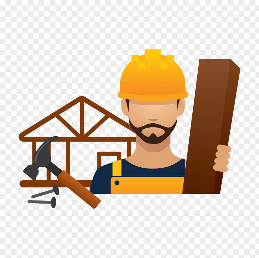 Construction Worker Architectural Engineering Facade House Roof PNG