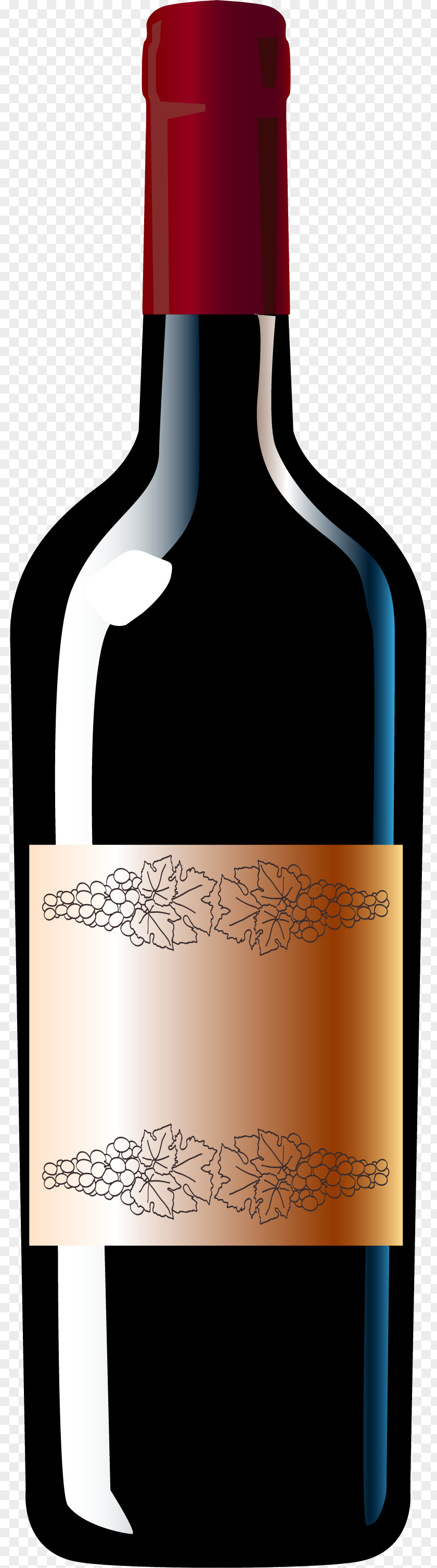 High Grade Wine Bottle Design Red Glass PNG