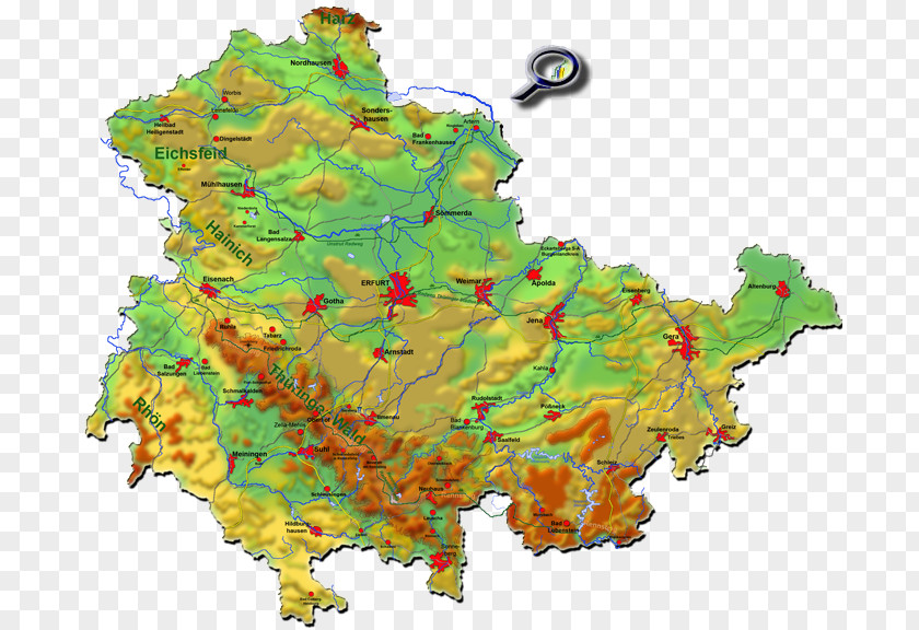 Map World Schachtebich Topographic Thüringer Radsport-Verband E.V. PNG