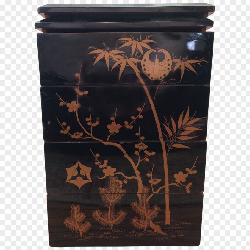 Bento Box Flowerpot Vase Brown PNG