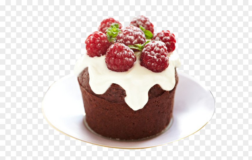 Chocolate Cake On A Plate Cupcake Muffin Red Velvet Brownie PNG