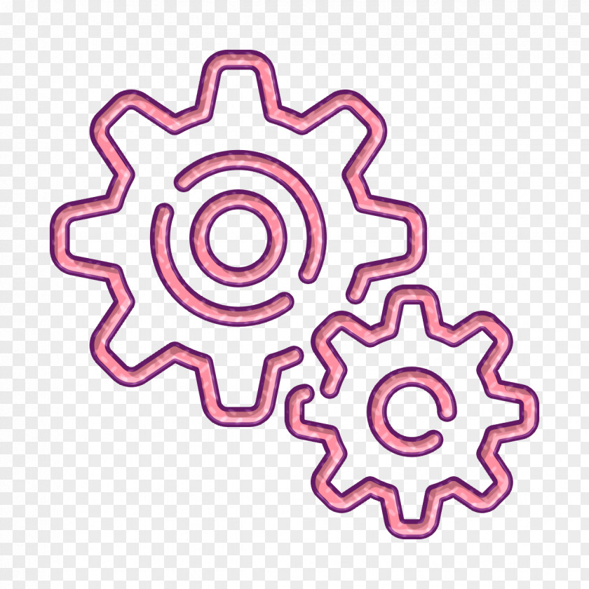 Gears Icon Industry Manufacturing PNG