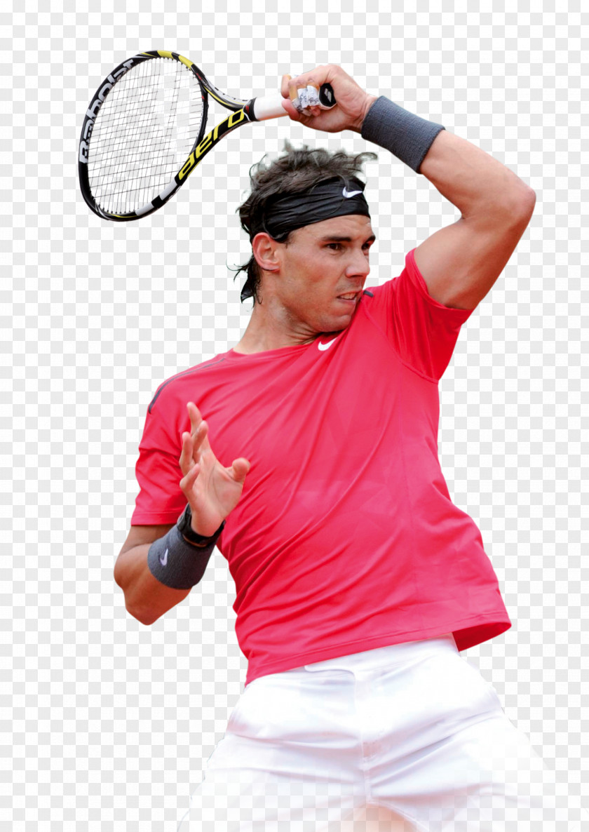 Tennis Rafael Nadal Player Racket Forehand PNG