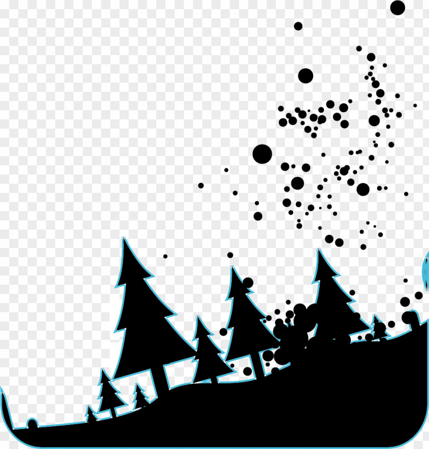 Vector Black Forest And White Euclidean PNG