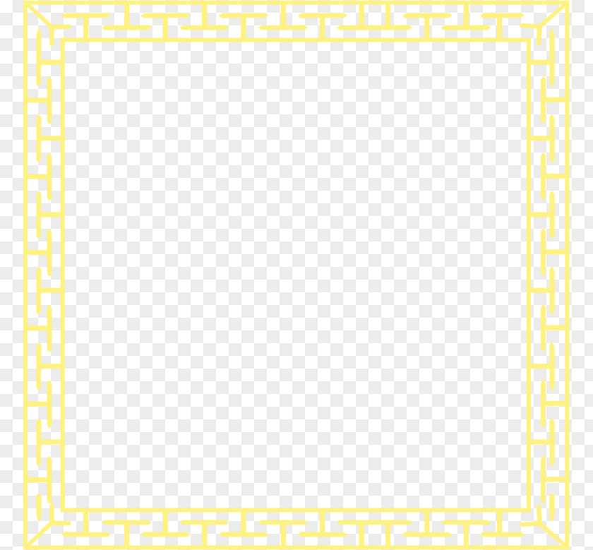 Creative Golden Frame Pattern Border Yellow Area PNG