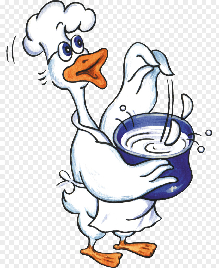 Donald Duck Painted Blue Cook Clip Art PNG