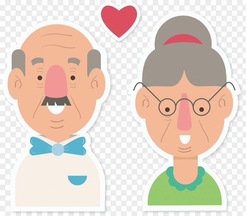 An Old Married Couple Clip Art PNG
