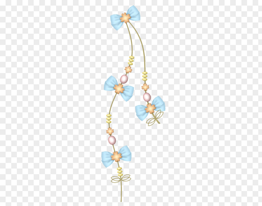 Blue Bow Chain PNG