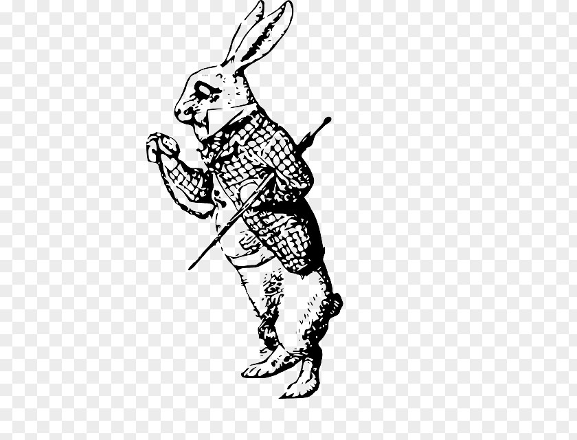 European Vine Man White Rabbit Alice's Adventures In Wonderland Drawing Line Art Clip PNG