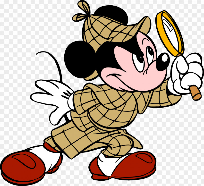 Mickey Mouse Minnie Sherlock Holmes Detective Clip Art PNG