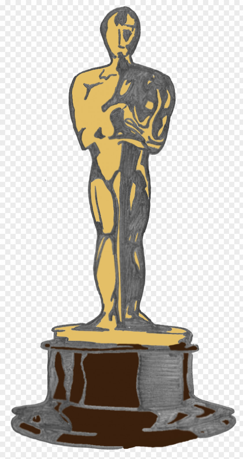 Oscar Statuette Statue Figurine Trophy PNG