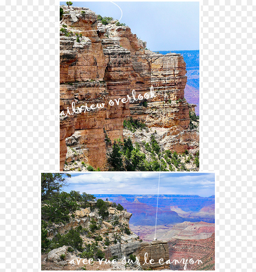 Overlook Grand Canyon Cliff Historic Site Bedrock PNG