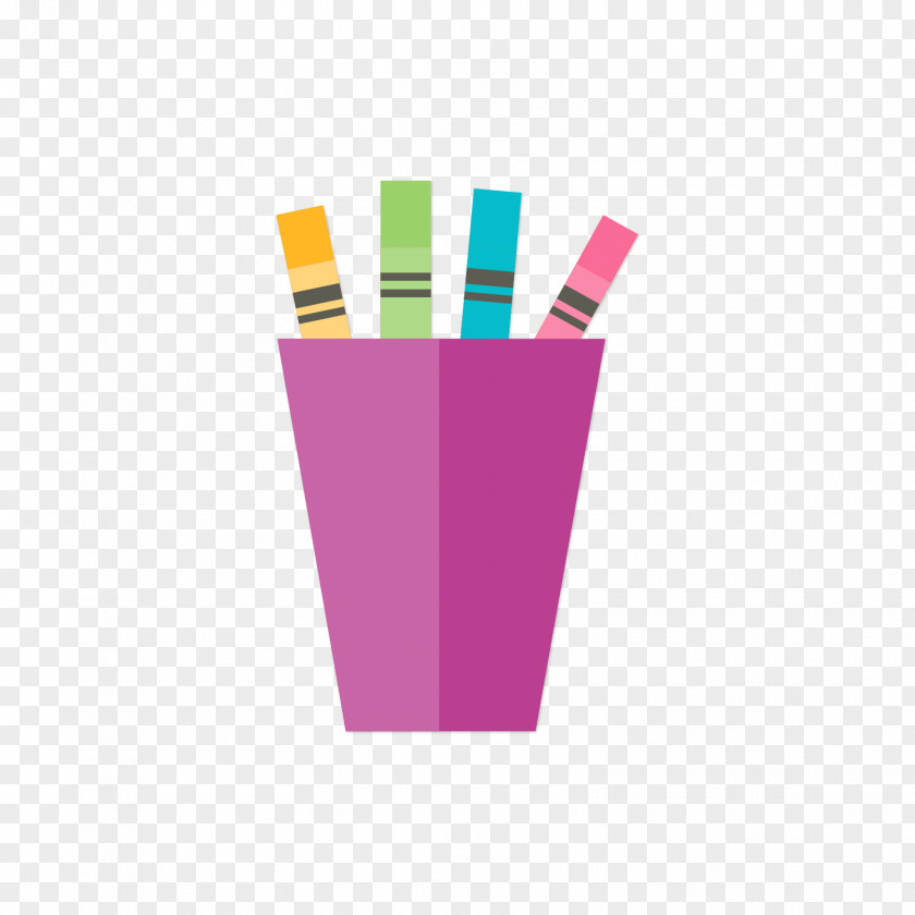 Purple Pen In The Paintbrush PNG