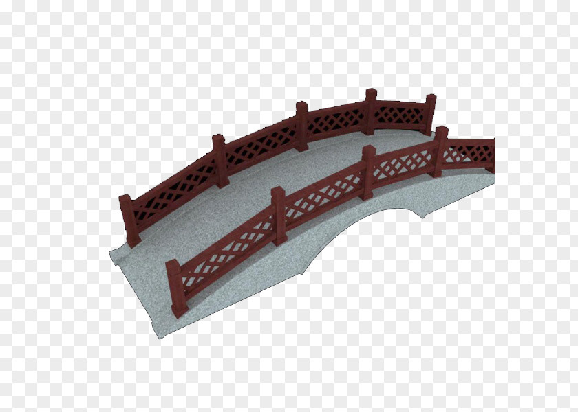 Stone Traditional Wooden Model Illustration Arch Bridge Timber PNG